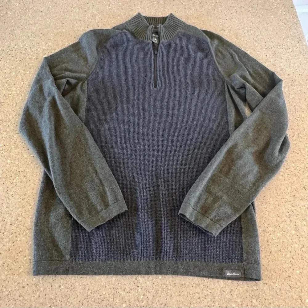 Eddie Bauer Vintage Men's Quarter Zip Pullover Size Small
